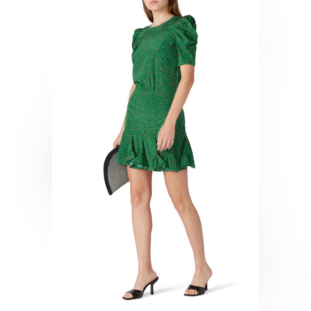 Veronica Beard Lila Dress Green Multi Floral Print - Size 4